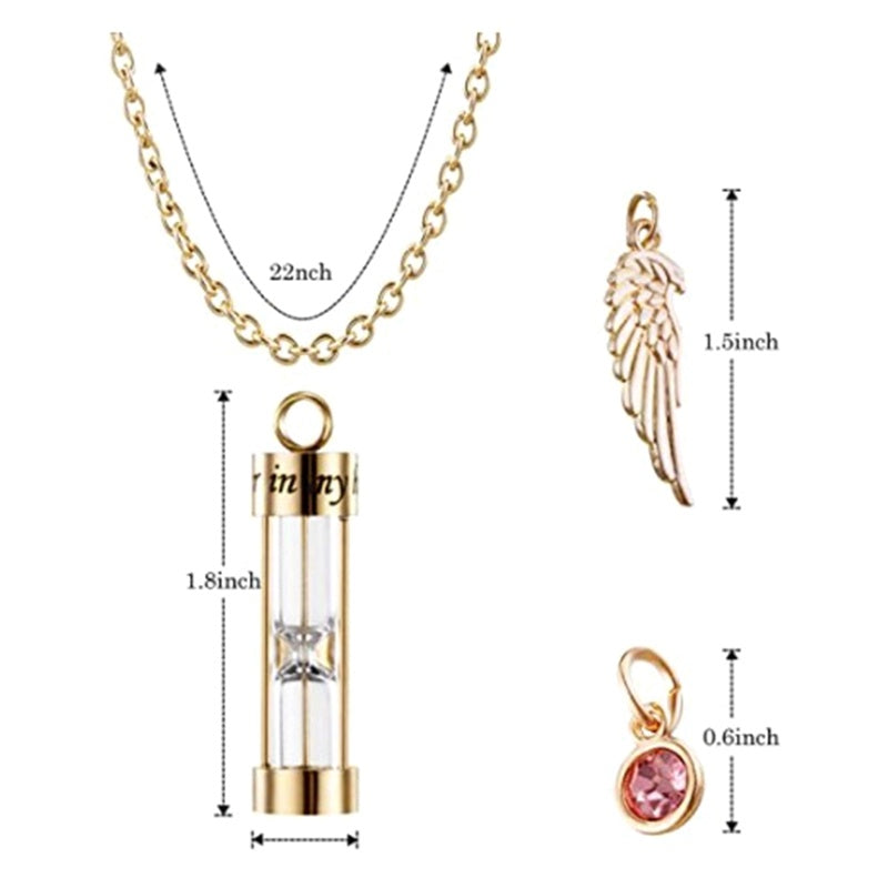 Cremation Necklace Eternal Hourglass Pendant Souvenirs